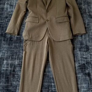 Alfani Men's Casual Suit Blazer-S & Pants-30 Set Mocha Brown